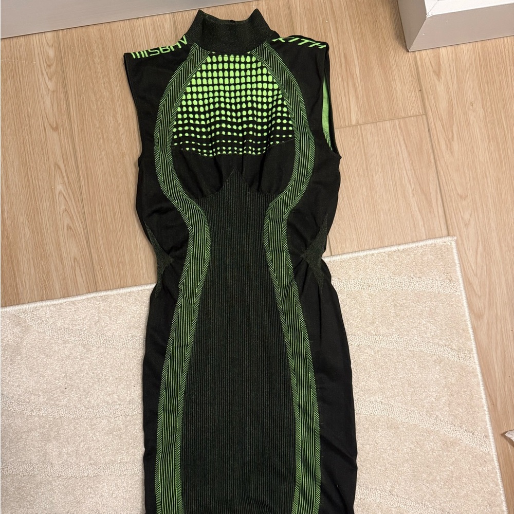 Misbhv x KITH Black and Green Mini Dress